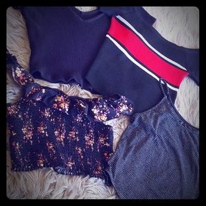 4 Crop tops Bundle sz Small